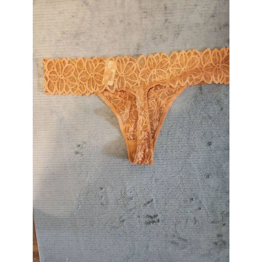 NWT NEW Arizona size XXL Orange Lace Panty